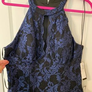 BNWT Stunning Black and Navy Blue lace A-line gown